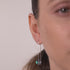 Grey | .925 Sterling Silver | Mermaid Glass Chain Drop Threader Earrings